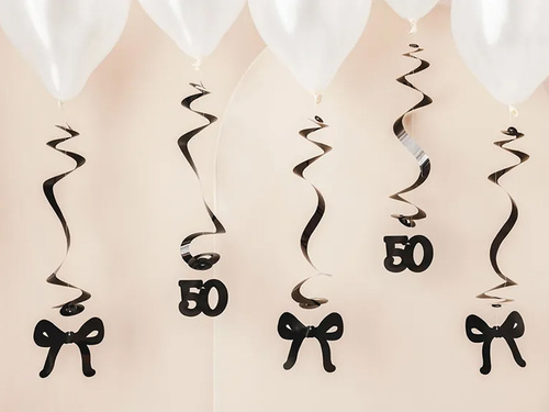 Függő dekorációs malacos masnik 50. évfordulóra - 5 db.