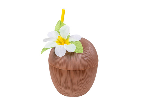 Hawaii kókuszpohár szívószállal - 1 db.