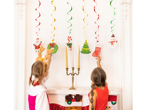 Karácsonyi akasztós dekoráció - 6 db.