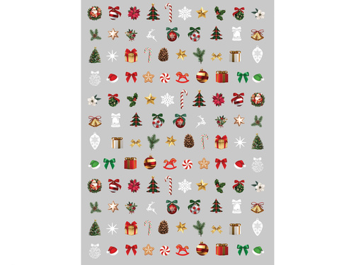 Karácsonyi köröm matricák - 1 op.