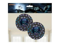 Akasztós dekoráció koponyával és hollókkal - 2 db.