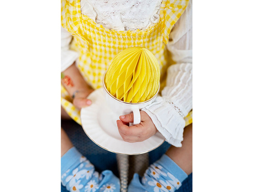 Akasztós rózsadísz tojás sárga - 12 cm - 1 db.