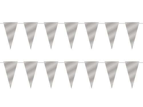 Baner girlanda flagietki srebrne - 500 cm