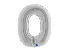 Fólia lufi O betű ezüst - 40" - 1 db.