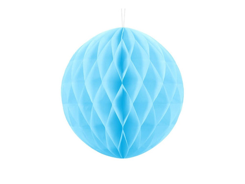 Kék gömb akasztós dekoráció - 30 cm - 1 db.