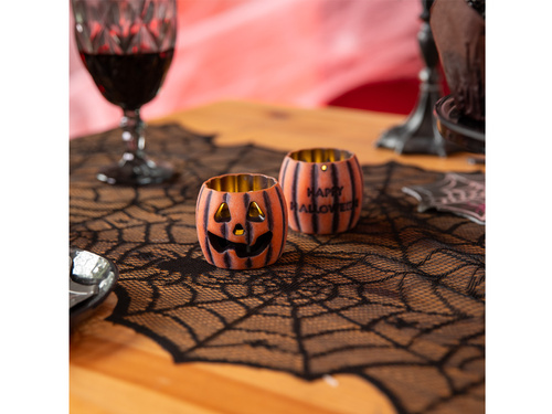 LED Halloween tök gyertya - 5 cm - 1 db.