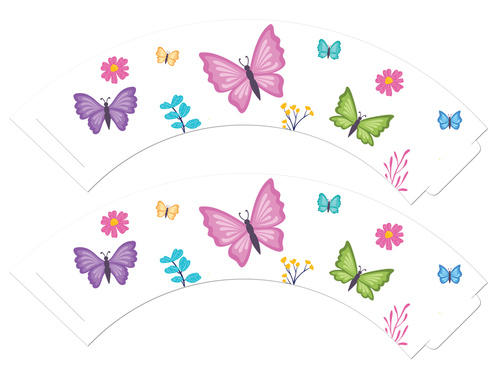 Cupcake liners Pillangók - 6 db.