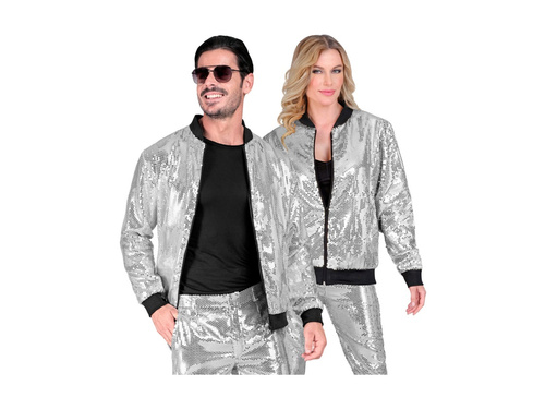 Party flitteres kabát - bomber - ezüst