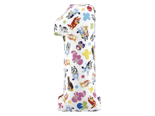 Kék színű 1-es számú fólialufi - 33x71 cm - 1 db.