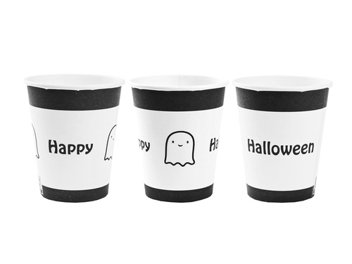 Halloween papírpoharak Merry Ghost - 250 ml - 6 db.