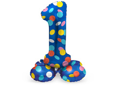 Fólia lufi álló szám 1 Dots - 72 cm - 1 db.