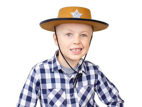 Barna seriff kalap - 1 db.