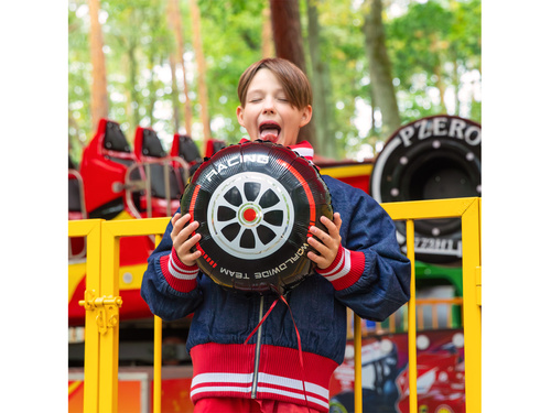 Versenyautó kerék fólialufi - 45x50 cm - 1 db.