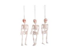Akasztós dekoráció Csontvázak - 12 cm - 3 db.