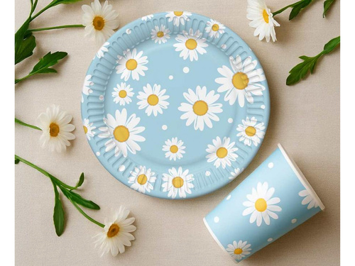 Papírpoharak Daisies - 250 ml - 6 db.