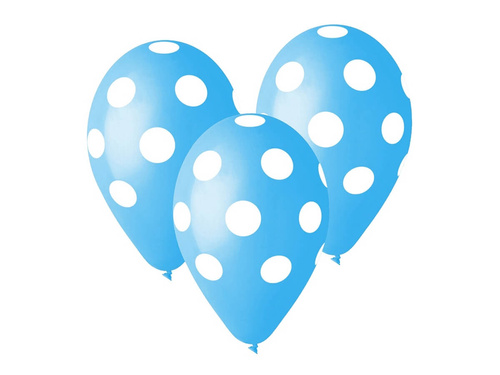 Pasztell kék borsó lufi - 30 cm - 5 db.