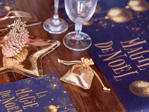 Arany táskák vendégeknek - 8 x 10 cm - 6 db.