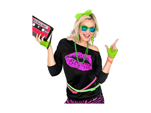 Neonzöld hálós ujjatlan kesztyű