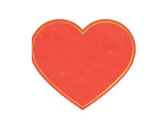 Szív szalvéták - 14,5 x 12,5 cm - 20 db.