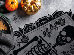 Halloween futó Csontváz koporsóban - 1 db.