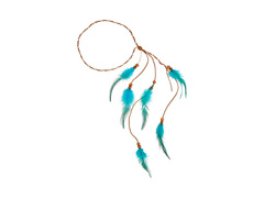 Türkiz indián fejpánt tollakkal