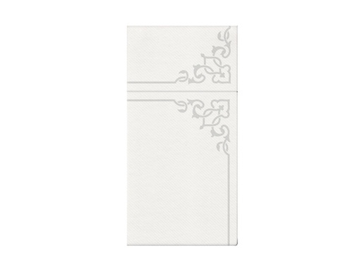 Evőeszköztartó zsebek Ezüst keret - 40 cm - 25 db.