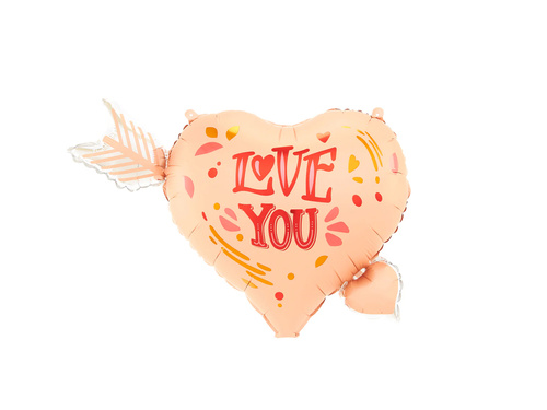 Fólia lufi Szívvel és nyíllal - 69x54 cm - 1 db.