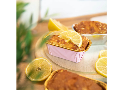 Mini palacsintaformák rózsaszín és arany - 11 x 4 cm - 10 db.