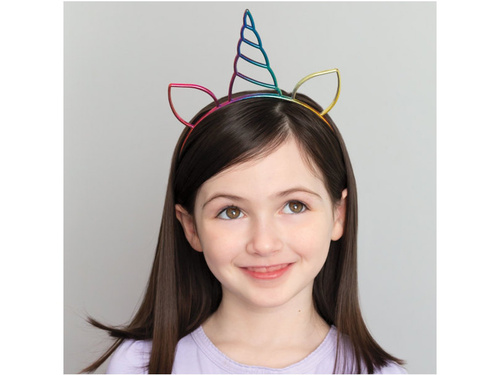 Szivárványos unikornis fejpánt - 1 db.