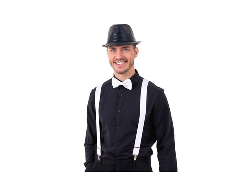 Klasszikus fehér csokornyakkendő - 7 x 12 cm - 1 db.