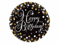 Papírtányérok születésnapokra - 23 cm - 8 db.