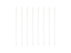 Hosszú fehér születésnapi gyertyák - 15 cm - 8 db.