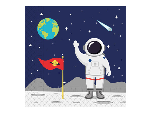 Kozmosz születésnapi szalvéták - 33 cm - 20 db.