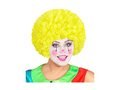 Göndör bohóc paróka sárga afro haj