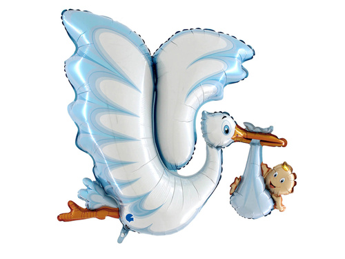 Kék gólya fólialufi - 135 cm - 1 db.