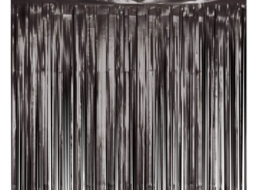 Függöny - ajtófüggöny matt fekete - 100 x 200 cm