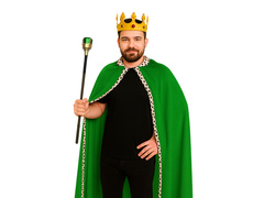 Király zöld jelmez felnőtteknek - hosszú - 170 cm