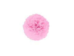 Függő pom pom virág dekoráció - világos rózsaszín - 15 cm - 1 db.