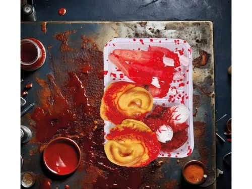 Tálca testrészekkel