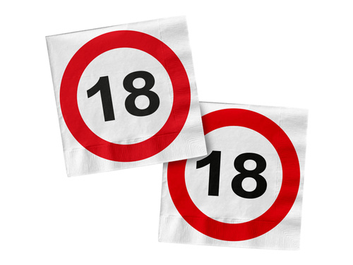 Tiltás tábla 18 szalvéta - 33 cm - 20 db.