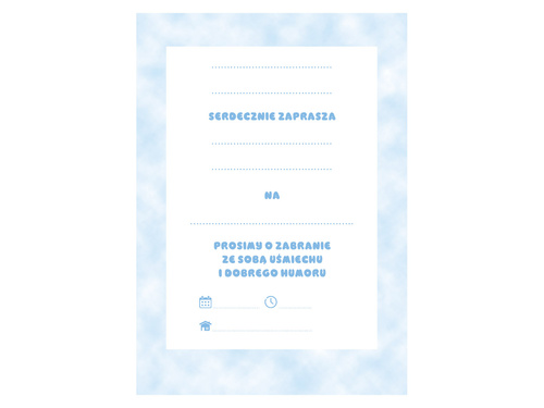 Kék medvék lufis meghívók - 6 db.