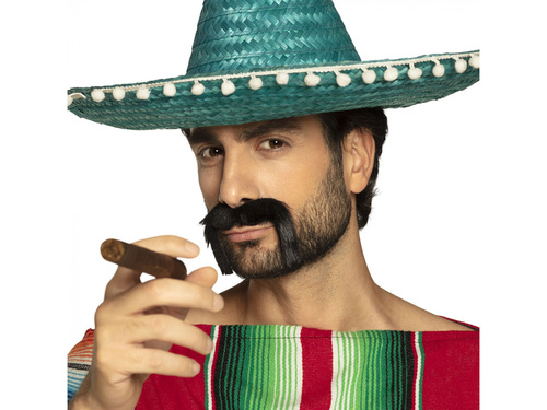 Mexikói bajusz fekete - 1 db.