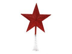Karácsonyfa csillag piros - 23 cm - 1 db.