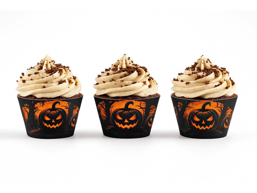 Cupcake liners Sötét sütőtök - 6 db.