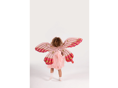 Rózsaszín pillangó szárnyak fólialufi - 102 x 50 cm - 1 db.