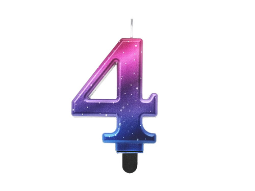 Éjszakai égbolt fém számgyertya - 4 - négy - négy