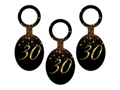 Pezsgő vodka medálok 30. születésnapra - 8 db.