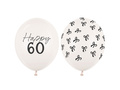 Latex lufik készlet 60. születésnapra - 30 cm - 6 db.