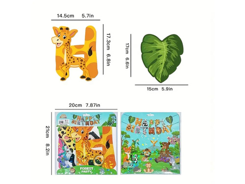 Boldog születésnapot Safari banner - 500 cm - 1 db.