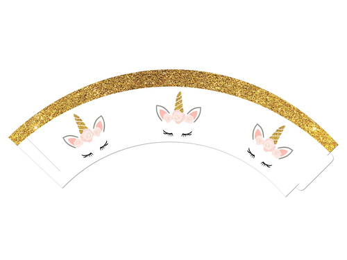 Cupcake cupcakes Gyönyörű egyszarvú - 6 db.